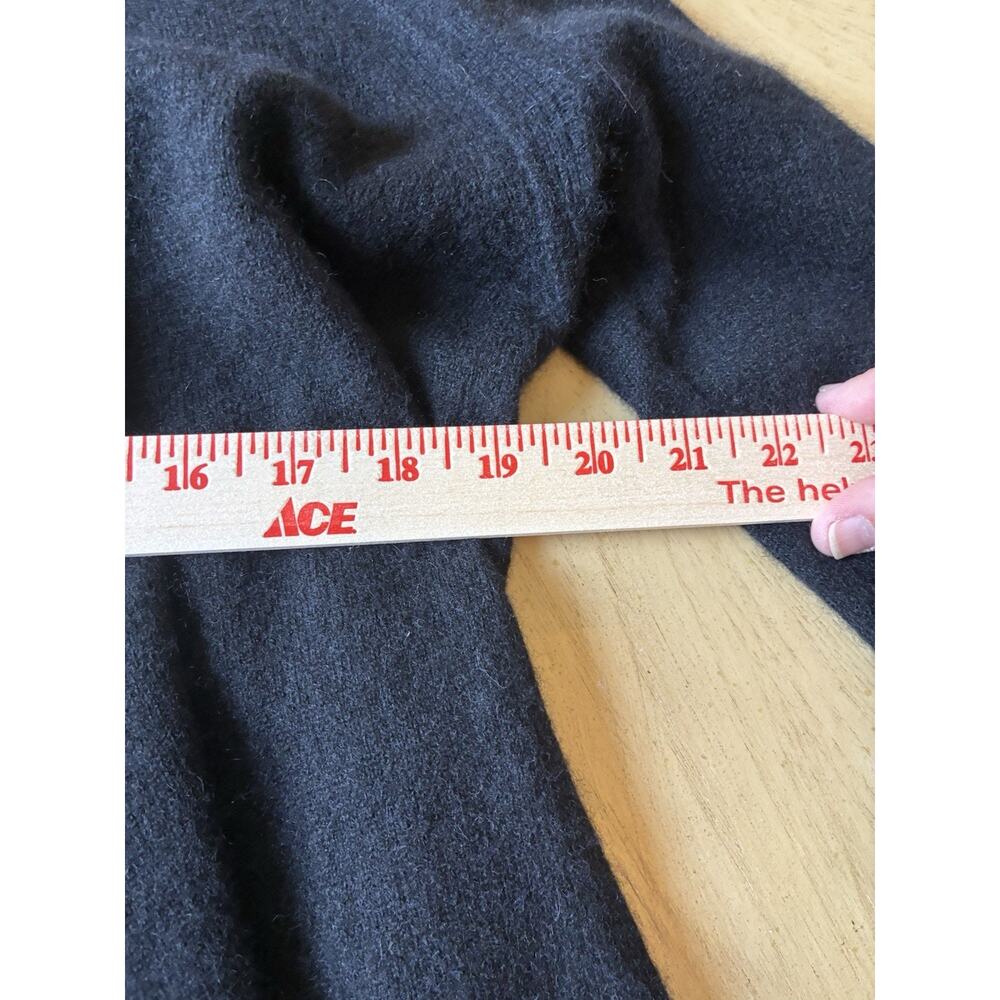 Aqua Cashmere Black Cardigan Sweater S Open Quiet Luxury Minimalist Lagenlook - Picture 4 of 11